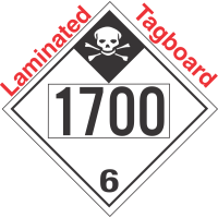 Inhalation Hazard Class 6.1 UN1700 Tagboard DOT Placard