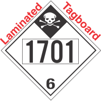 Inhalation Hazard Class 6.1 UN1701 Tagboard DOT Placard