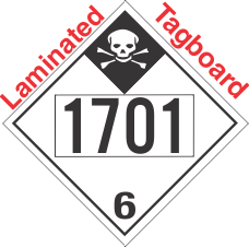 Inhalation Hazard Class 6.1 UN1701 Tagboard DOT Placard