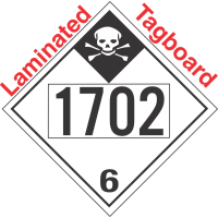 Inhalation Hazard Class 6.1 UN1702 Tagboard DOT Placard