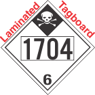 Inhalation Hazard Class 6.1 UN1704 Tagboard DOT Placard
