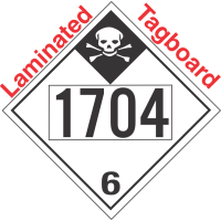 Inhalation Hazard Class 6.1 UN1704 Tagboard DOT Placard