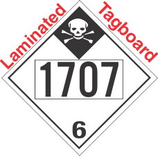 Inhalation Hazard Class 6.1 UN1707 Tagboard DOT Placard