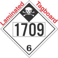 Inhalation Hazard Class 6.1 UN1709 Tagboard DOT Placard