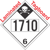 Inhalation Hazard Class 6.1 UN1710 Tagboard DOT Placard