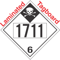 Inhalation Hazard Class 6.1 UN1711 Tagboard DOT Placard