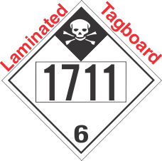 Inhalation Hazard Class 6.1 UN1711 Tagboard DOT Placard