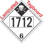 Inhalation Hazard Class 6.1 UN1712 Tagboard DOT Placard