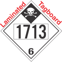 Inhalation Hazard Class 6.1 UN1713 Tagboard DOT Placard