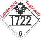 Inhalation Hazard Class 6.1 UN1722 Tagboard DOT Placard