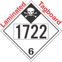 Inhalation Hazard Class 6.1 UN1722 Tagboard DOT Placard