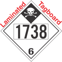 Inhalation Hazard Class 6.1 UN1738 Tagboard DOT Placard