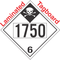 Inhalation Hazard Class 6.1 UN1750 Tagboard DOT Placard