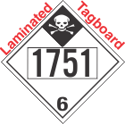 Inhalation Hazard Class 6.1 UN1751 Tagboard DOT Placard