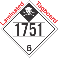 Inhalation Hazard Class 6.1 UN1751 Tagboard DOT Placard