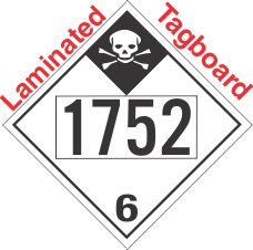 Inhalation Hazard Class 6.1 UN1752 Tagboard DOT Placard