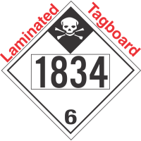 Inhalation Hazard Class 6.1 UN1834 Tagboard DOT Placard