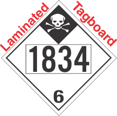 Inhalation Hazard Class 6.1 UN1834 Tagboard DOT Placard