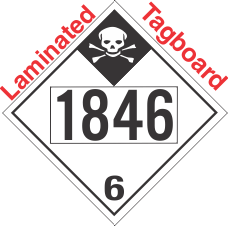 Inhalation Hazard Class 6.1 UN1846 Tagboard DOT Placard