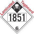 Inhalation Hazard Class 6.1 UN1851 Tagboard DOT Placard