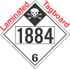 Inhalation Hazard Class 6.1 UN1884 Tagboard DOT Placard