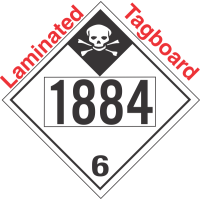 Inhalation Hazard Class 6.1 UN1884 Tagboard DOT Placard