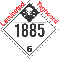 Inhalation Hazard Class 6.1 UN1885 Tagboard DOT Placard