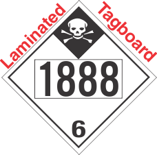 Inhalation Hazard Class 6.1 UN1888 Tagboard DOT Placard