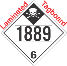 Inhalation Hazard Class 6.1 UN1889 Tagboard DOT Placard