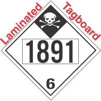 Inhalation Hazard Class 6.1 UN1891 Tagboard DOT Placard