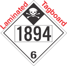 Inhalation Hazard Class 6.1 UN1894 Tagboard DOT Placard