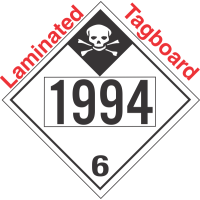 Inhalation Hazard Class 6.1 UN1994 Tagboard DOT Placard