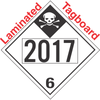 Inhalation Hazard Class 6.1 UN2017 Tagboard DOT Placard