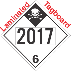 Inhalation Hazard Class 6.1 UN2017 Tagboard DOT Placard