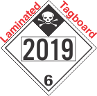 Inhalation Hazard Class 6.1 UN2019 Tagboard DOT Placard