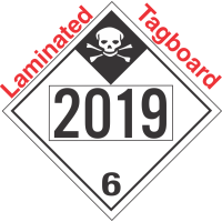 Inhalation Hazard Class 6.1 UN2019 Tagboard DOT Placard