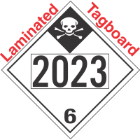 Inhalation Hazard Class 6.1 UN2023 Tagboard DOT Placard