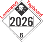 Inhalation Hazard Class 6.1 UN2026 Tagboard DOT Placard