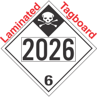 Inhalation Hazard Class 6.1 UN2026 Tagboard DOT Placard