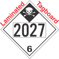 Inhalation Hazard Class 6.1 UN2027 Tagboard DOT Placard