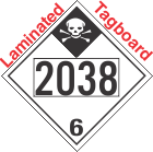 Inhalation Hazard Class 6.1 UN2038 Tagboard DOT Placard