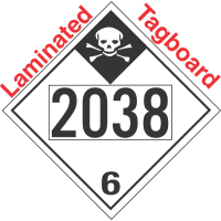 Inhalation Hazard Class 6.1 UN2038 Tagboard DOT Placard