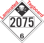 Inhalation Hazard Class 6.1 UN2075 Tagboard DOT Placard