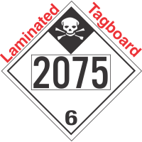 Inhalation Hazard Class 6.1 UN2075 Tagboard DOT Placard