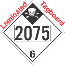 Inhalation Hazard Class 6.1 UN2075 Tagboard DOT Placard