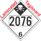 Inhalation Hazard Class 6.1 UN2076 Tagboard DOT Placard