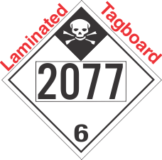 Inhalation Hazard Class 6.1 UN2077 Tagboard DOT Placard