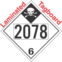 Inhalation Hazard Class 6.1 UN2078 Tagboard DOT Placard