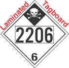 Inhalation Hazard Class 6.1 UN2206 Tagboard DOT Placard