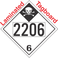 Inhalation Hazard Class 6.1 UN2206 Tagboard DOT Placard